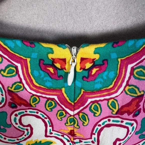 London Times Sleeveless Colorful Pink Mandala Paisley‎ Print Sheath Boho Dress 8 - Picture 3 of 8